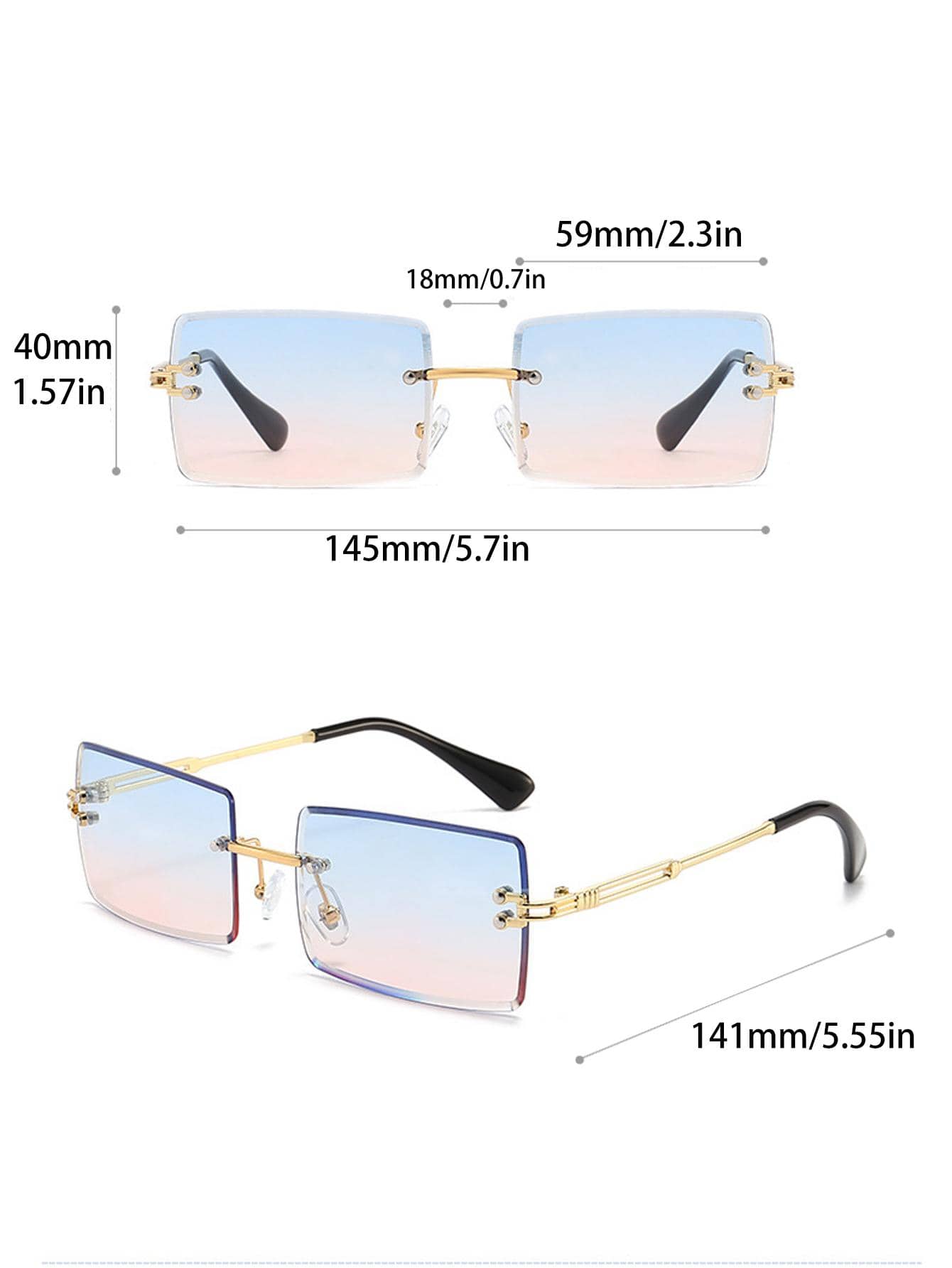 Women’s Square Frame Vintage Fashion Shades
