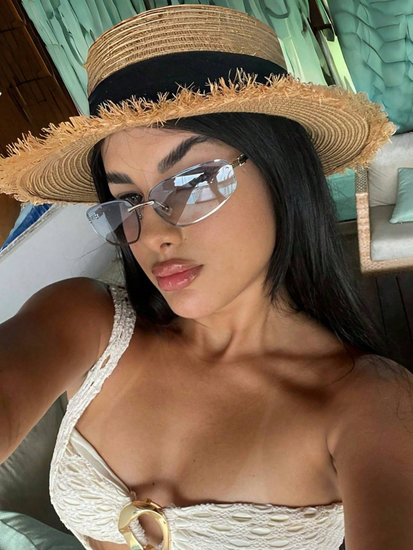 Y2K Ultra-Thin Wrap-Around One-Piece Fashion Glasses