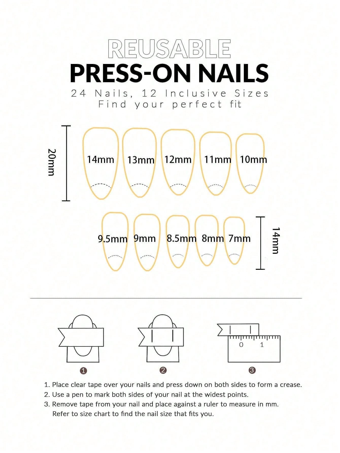 24pcs 3D Flower & Cross Long Almond Press-On Nails