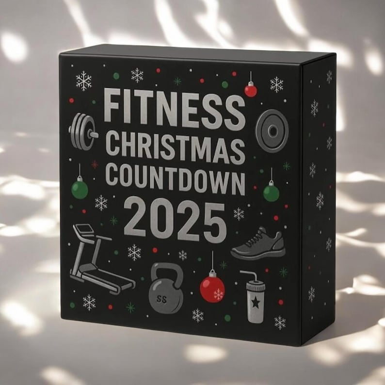 Fitness Gear Christmas Countdown Calendar 2d Acrylic 24 Days Advent Ornament For Winter Holiday Party Decor Home Gym Window