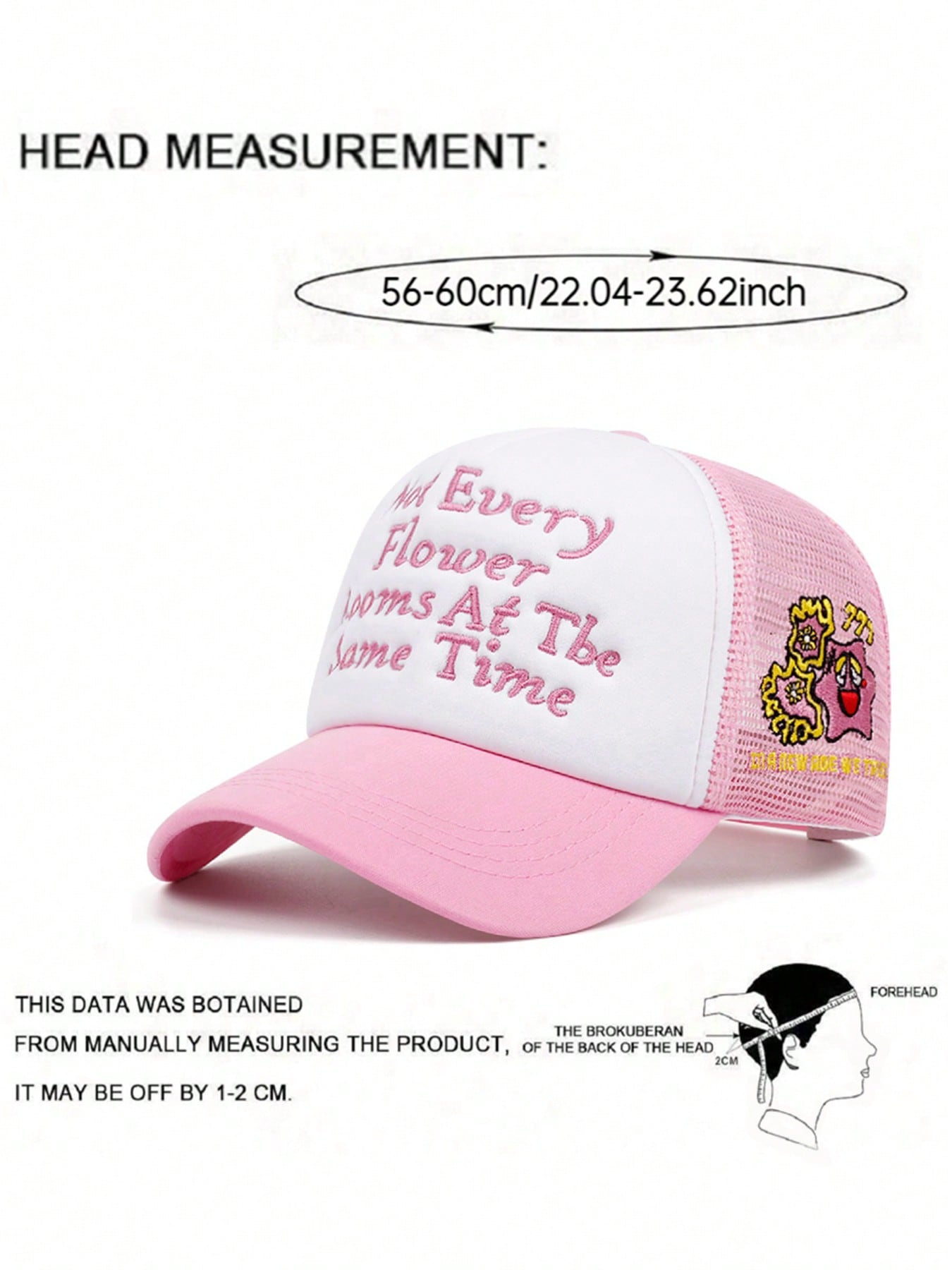 Pink Truck Embroidery Hip Hop Adjustable Mesh Snapback