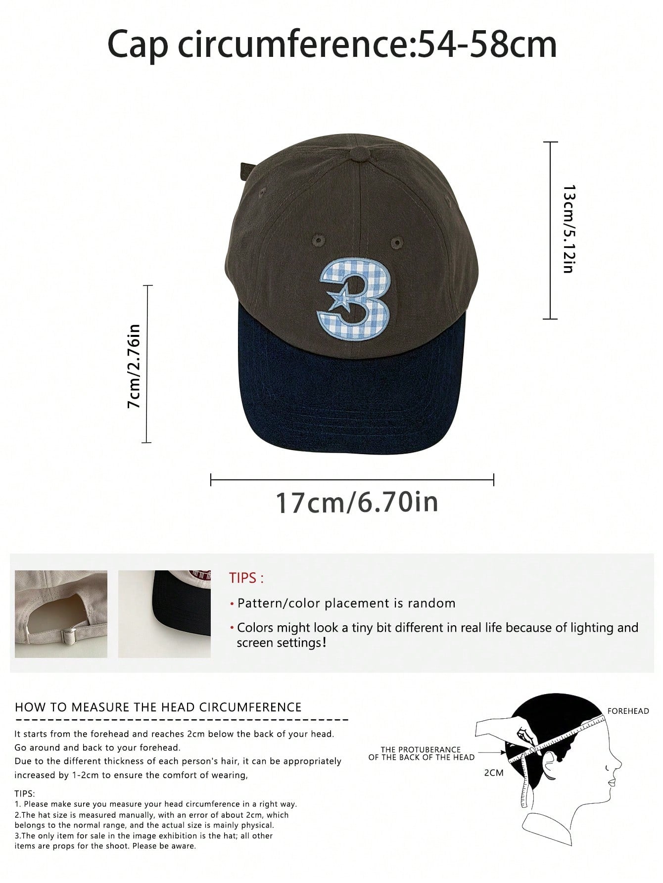Collegiate Plaid Color Block Soft Crown Baseball Cap