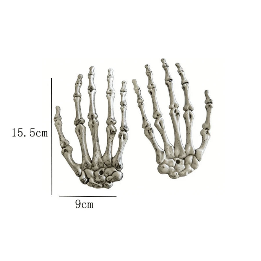 2Pcs Life Size Plastic Skeleton Hands Props