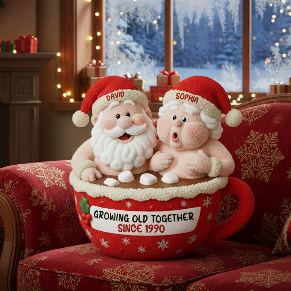 Funny Old Couple Pillow - Personalized Gifts For Couple Christmas Pillow 04OHTN111125