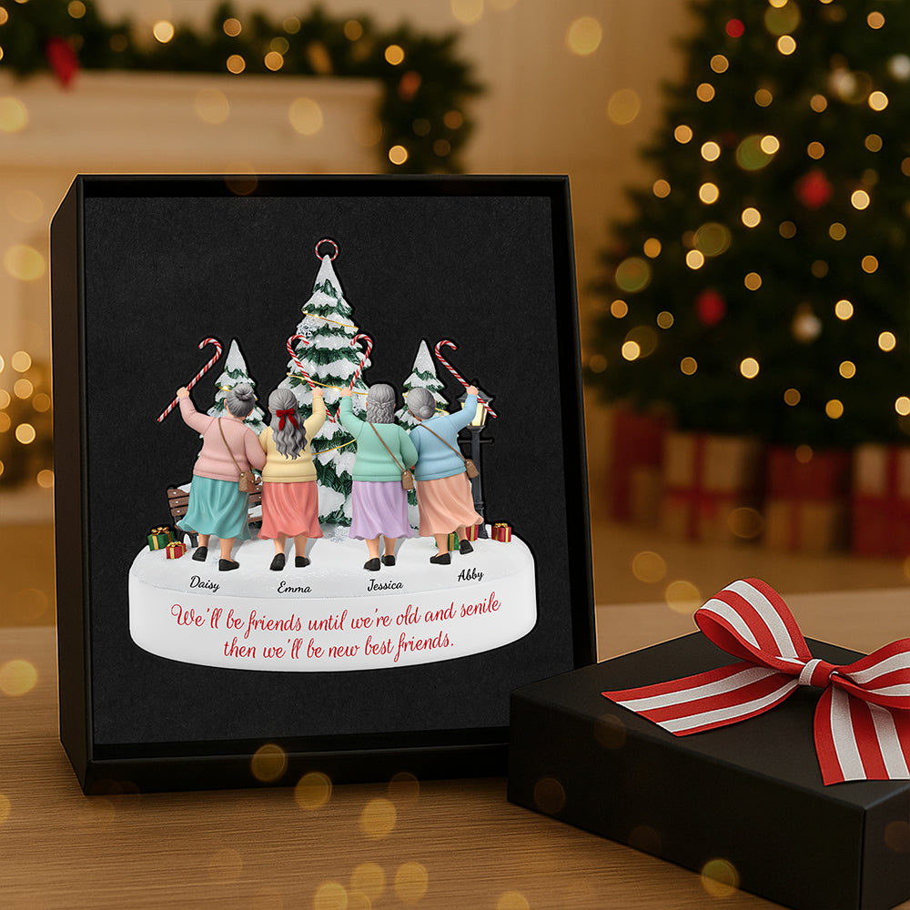 Personalized Gifts For Christmas, Old Friend Acrylic Ornament 02nata181025