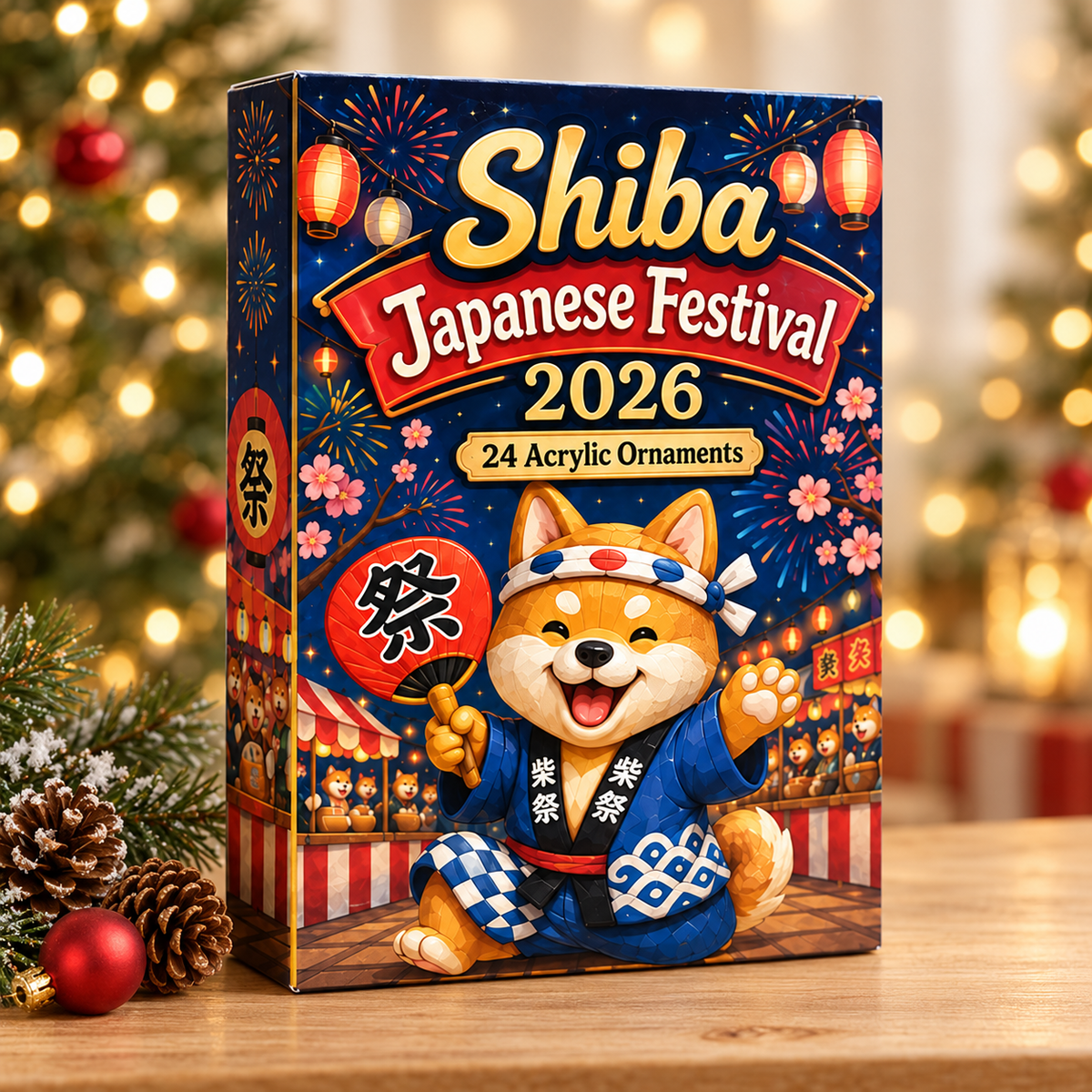 Shiba Japanese Festival Advent Calendar 2026 - 24-Day Festive Countdown, Acrylic Charms Blind Box - Gift For Shiba Inu Lovers