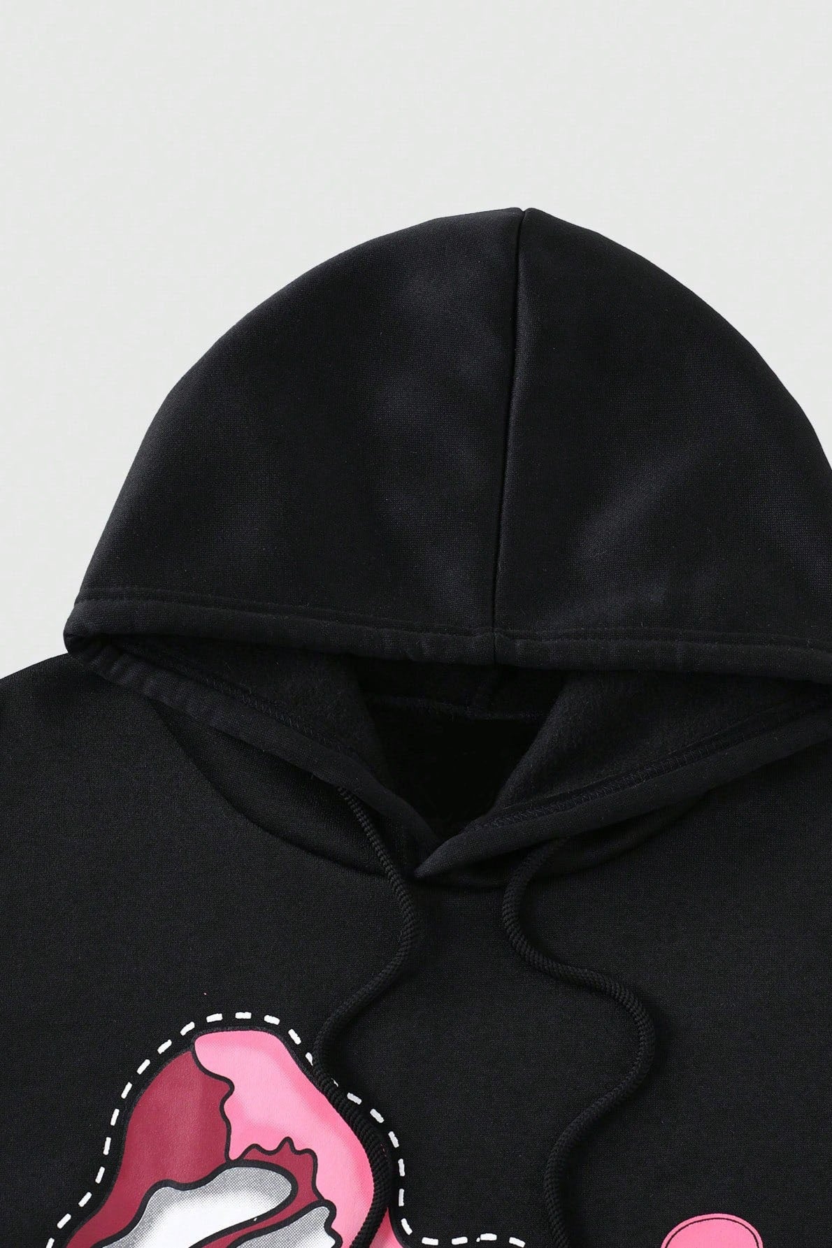 Pink Ribcage Graphic Pullover Hoodie
