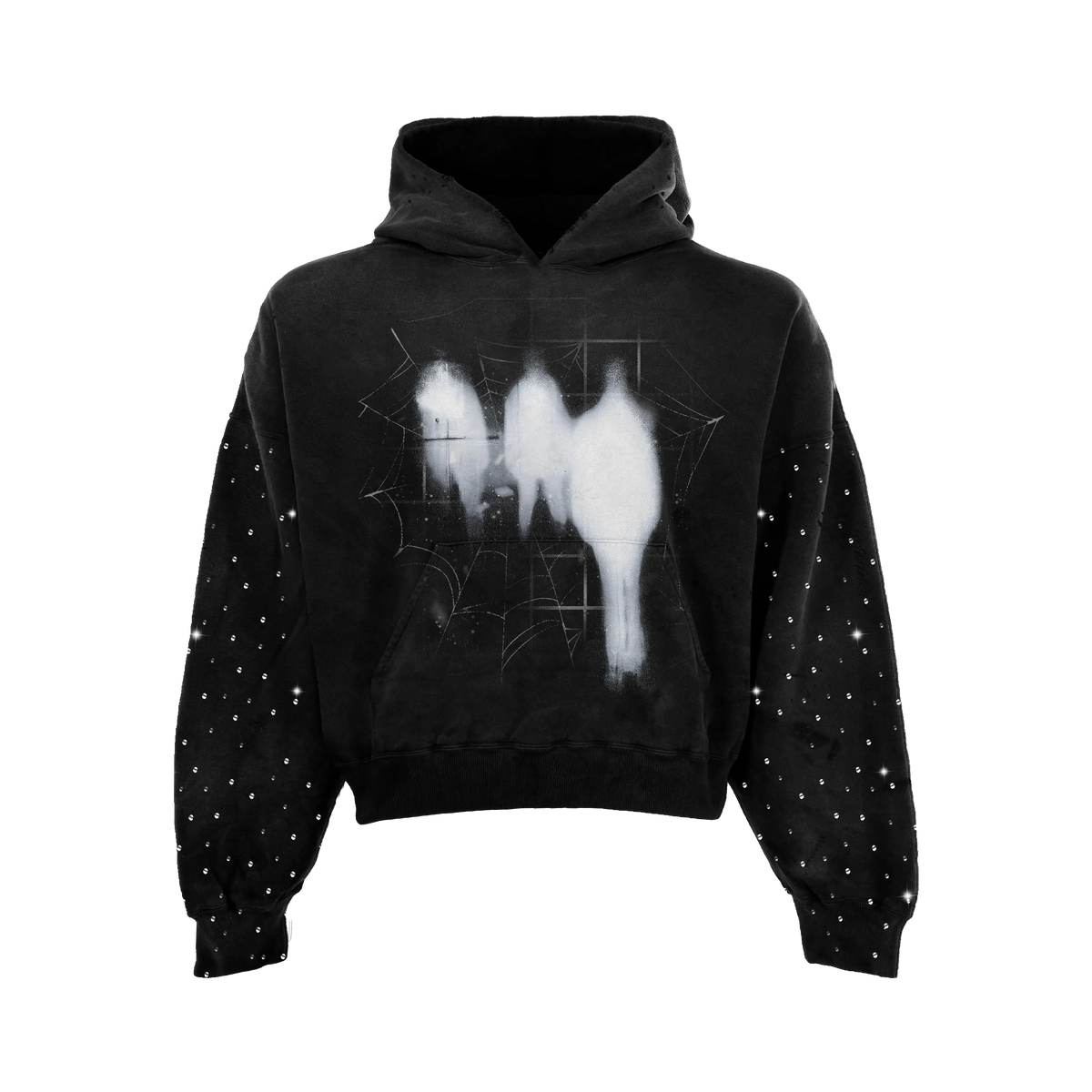 Dark Web Rhinestone Hoodie