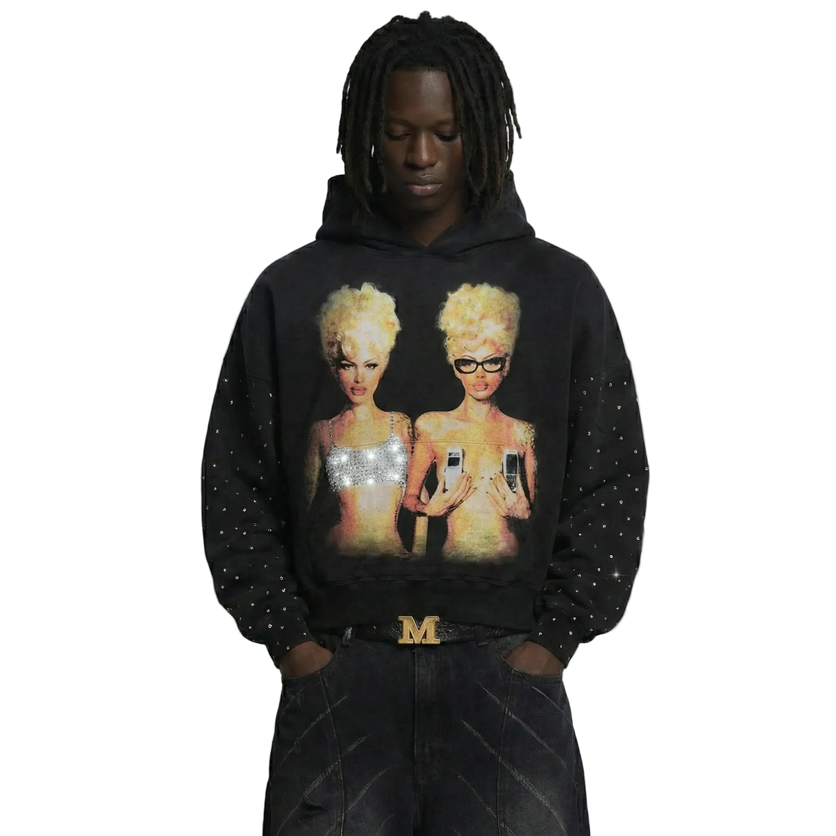Blondes Rhinestone Hoodie