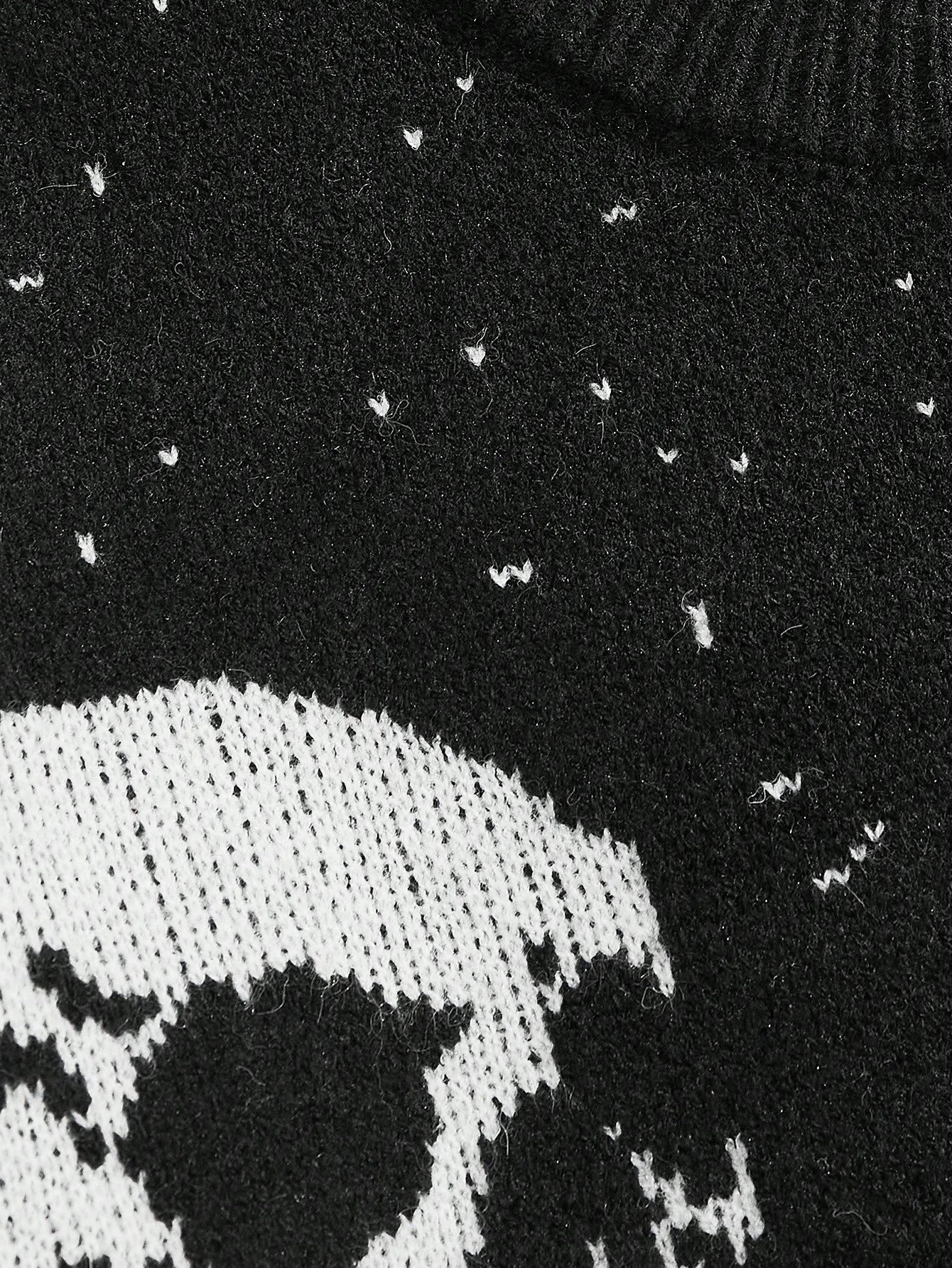 Men Goth Skeleton Jacquard Knit Sweater
