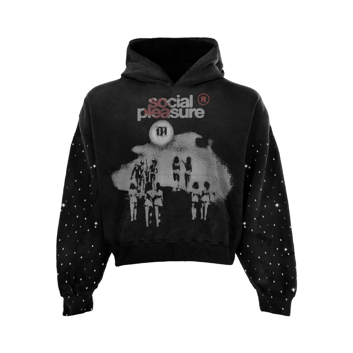Social Pleasure Rhinestone Hoodie