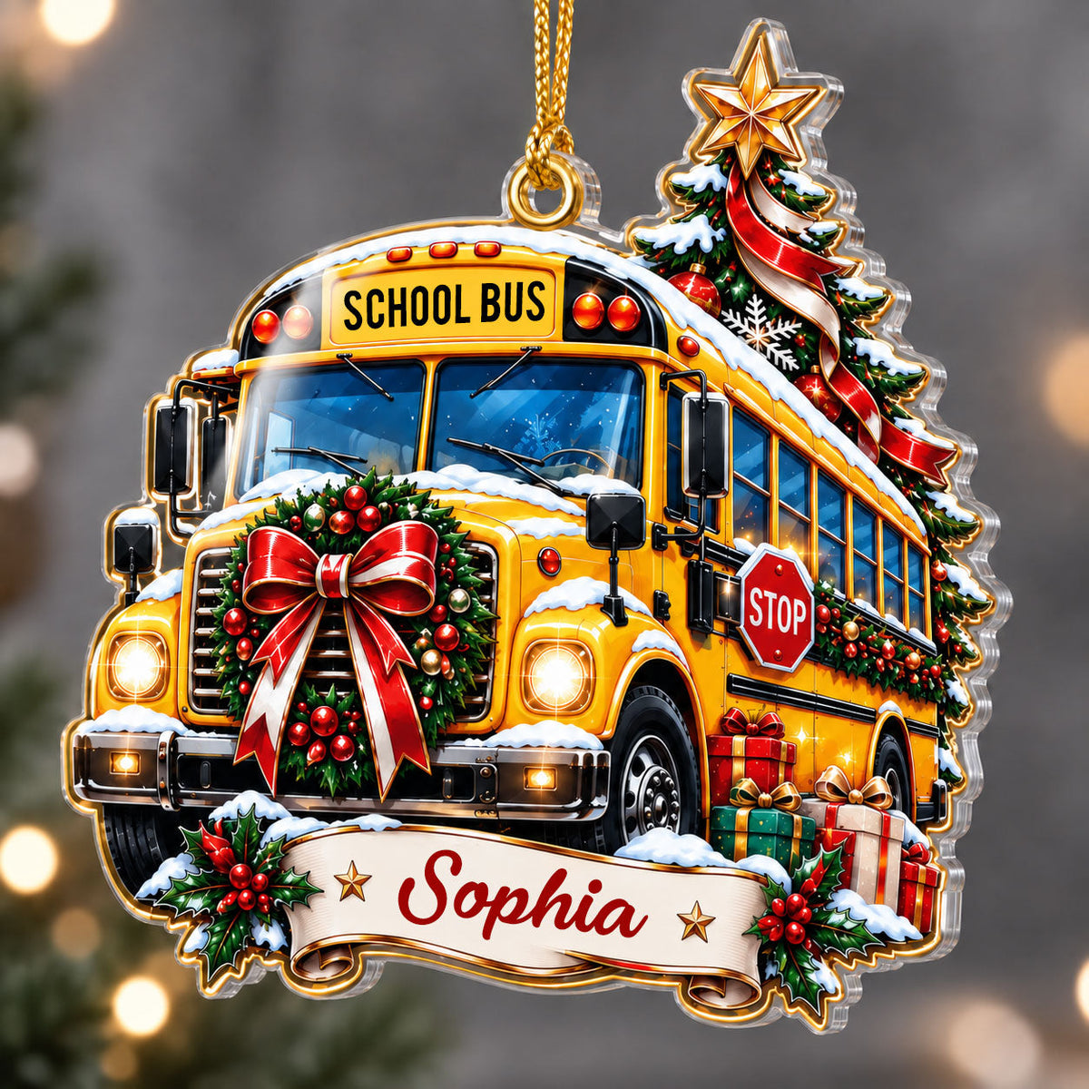 Personalized School Bus Driver Ornament UKTD6110901