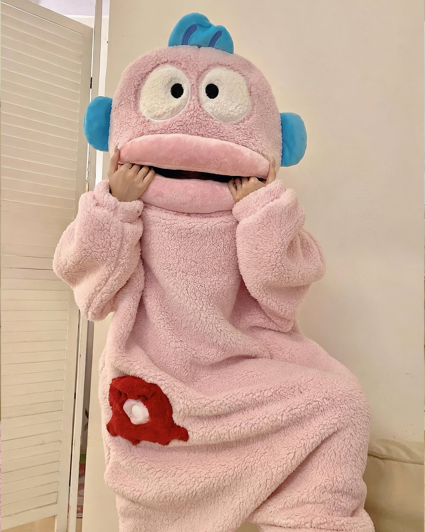 Ugly Fish Fleece Onesie Pajama