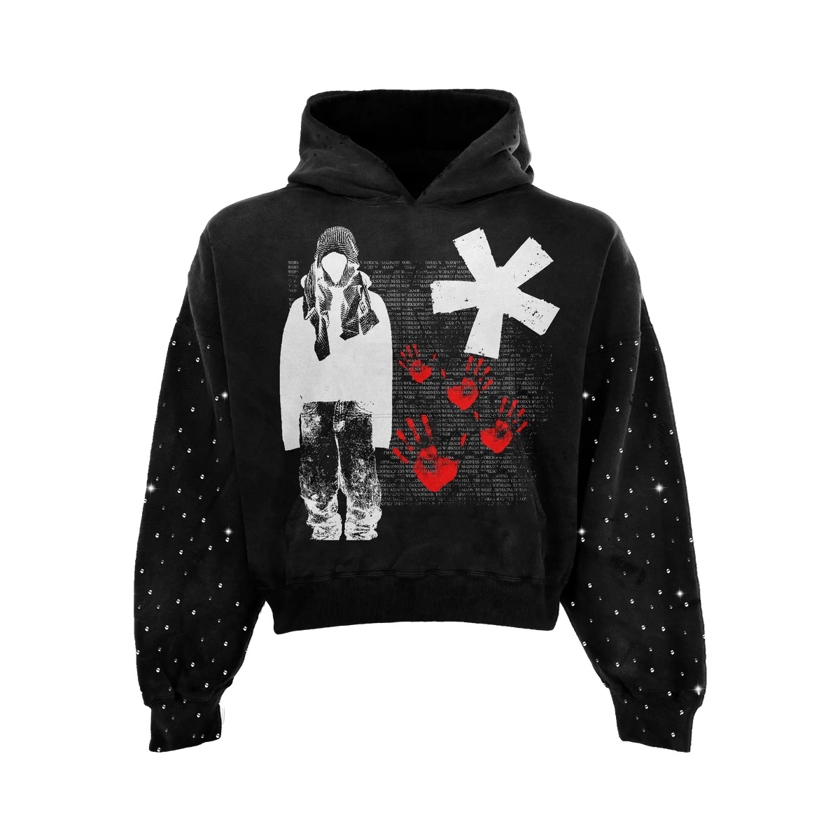 War Rhinestone Hoodie