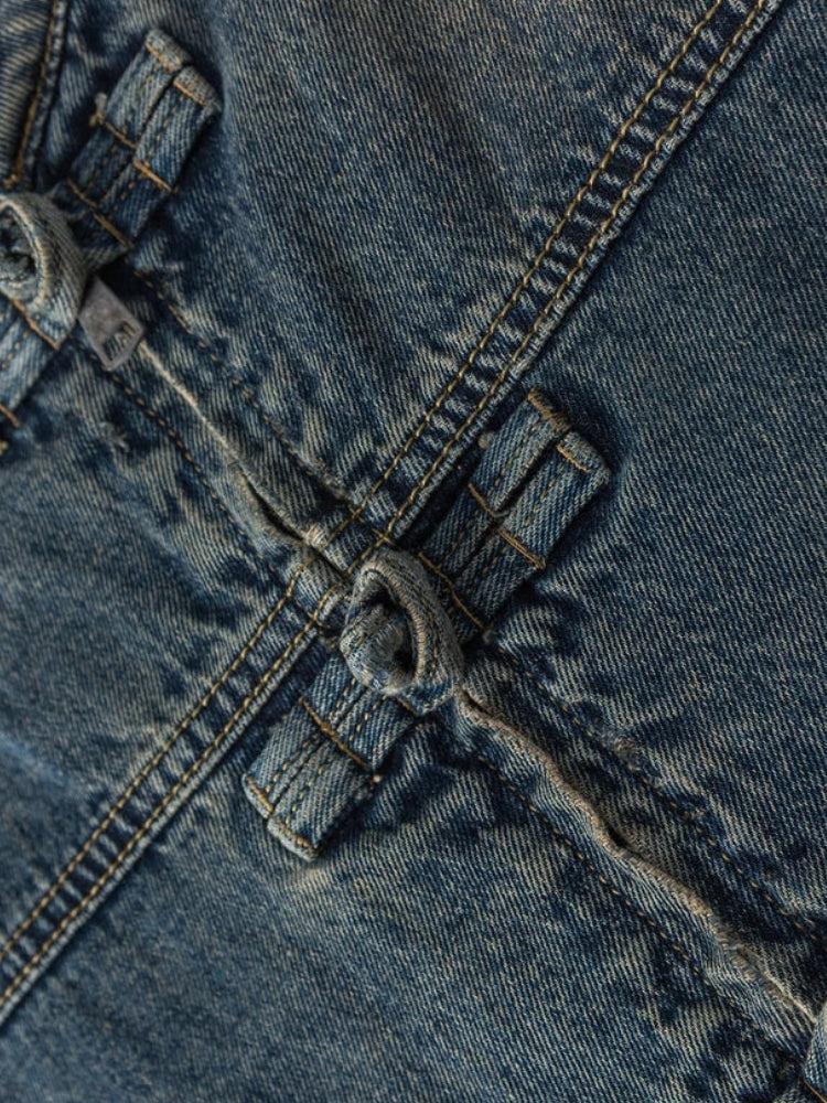 Y2K Distressed Denim Jacket