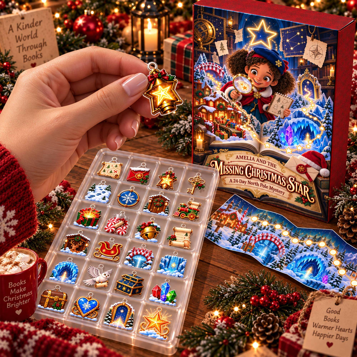 Personalized Kids Advent Calendar 2026, Christmas Mystery Story, Custom Name North Pole Adventure, Christmas Countdown Gift for Girls & Boys