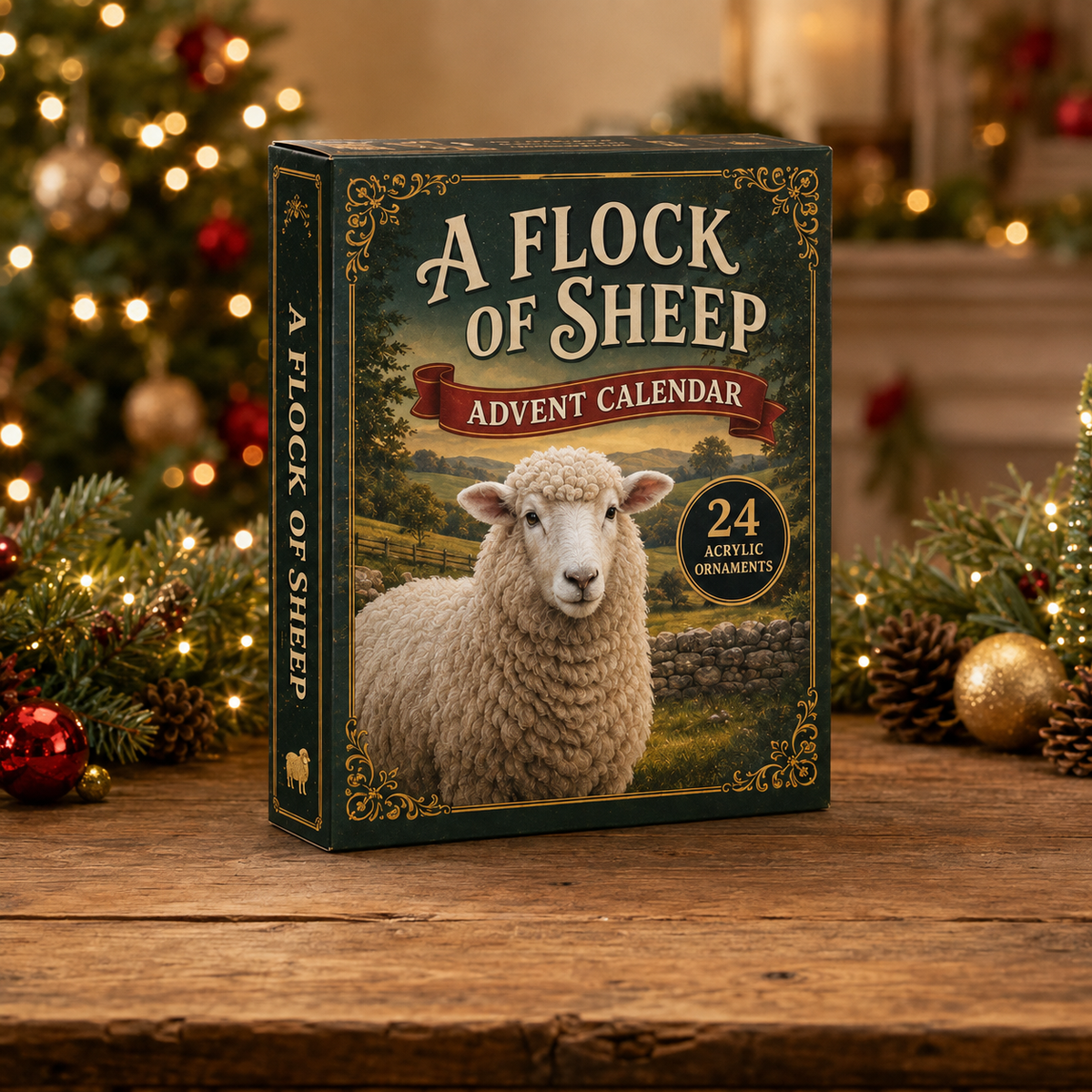 Sheep Collection Advent Calendar 2026 - 24-Day Festive Countdown, Acrylic Charms Blind Box - Gift For Farm Lovers