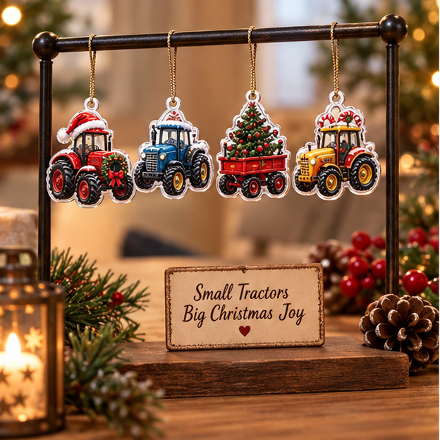 Christmas Tractors Advent Calendar 2026, 24 Days of Farm Machinery Surprises, Holiday Countdown Gift for Kids and Tractor Fans