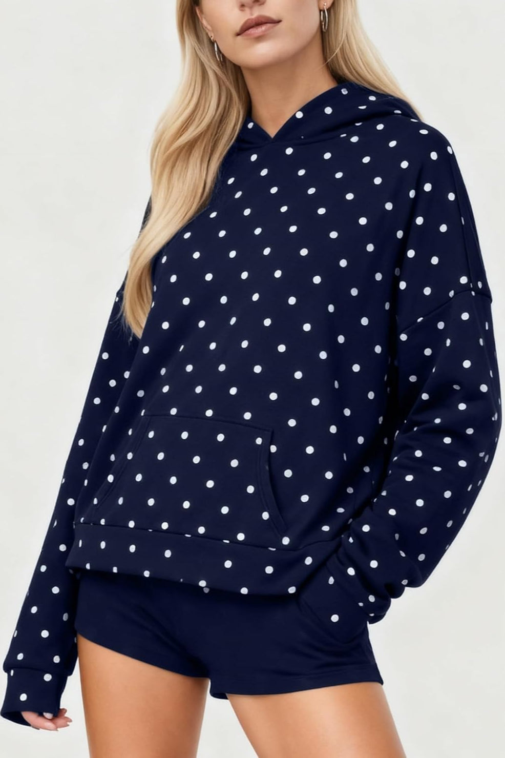 Polka Dot Oversized Hoodie
