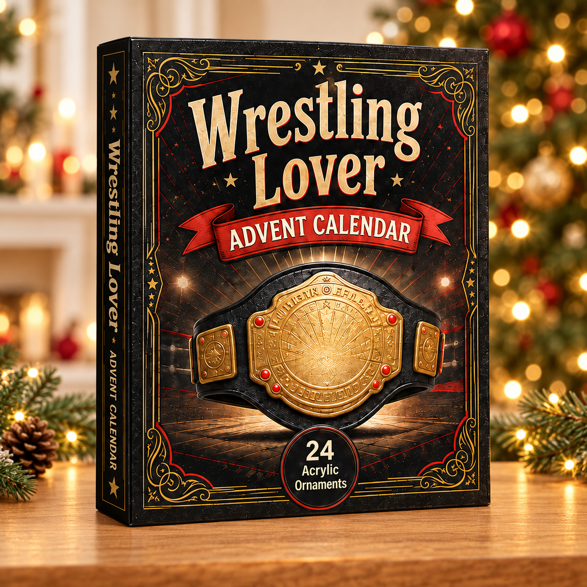 Wrestling Lover Advent Calendar 2026 - 24-Day Festive Countdown, Acrylic Charms Blind Box - Gift For Sport Lovers