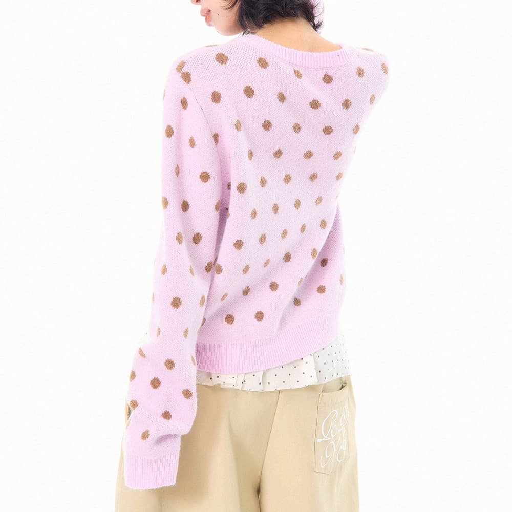 French Girl Polka Dot Cardigan