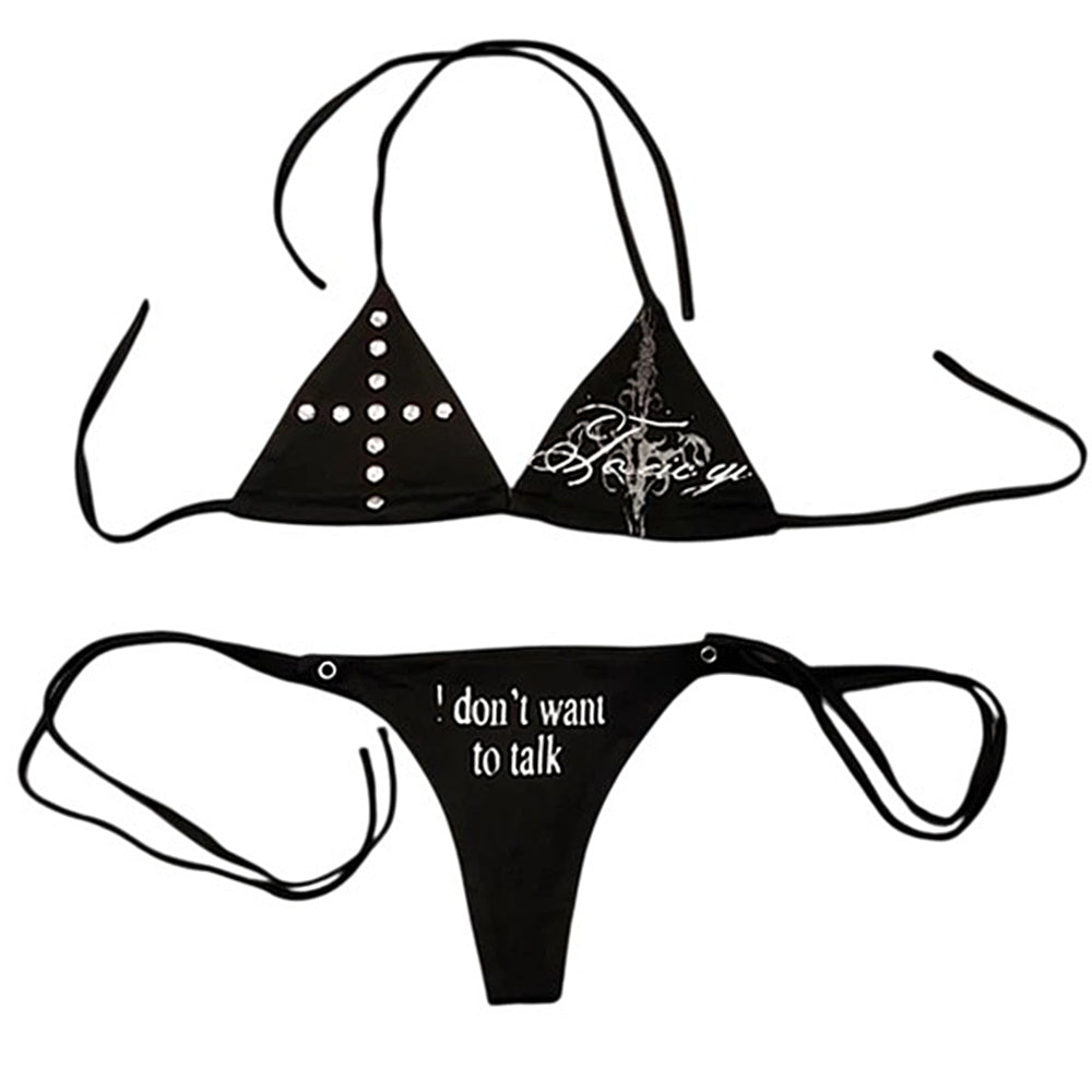 I Don't Want To Talk Bikini Set