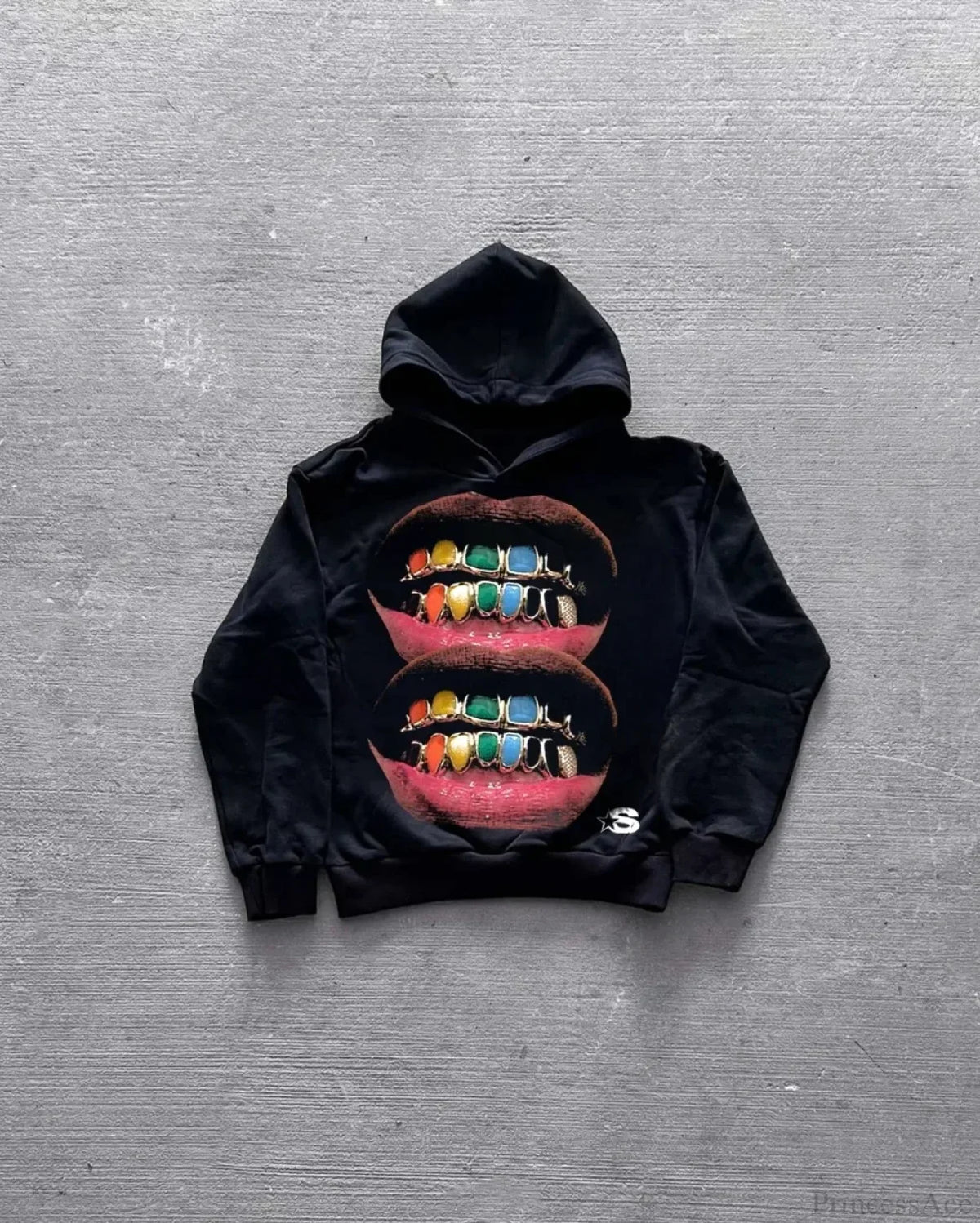 Lip Graphic Oversized Hoodie