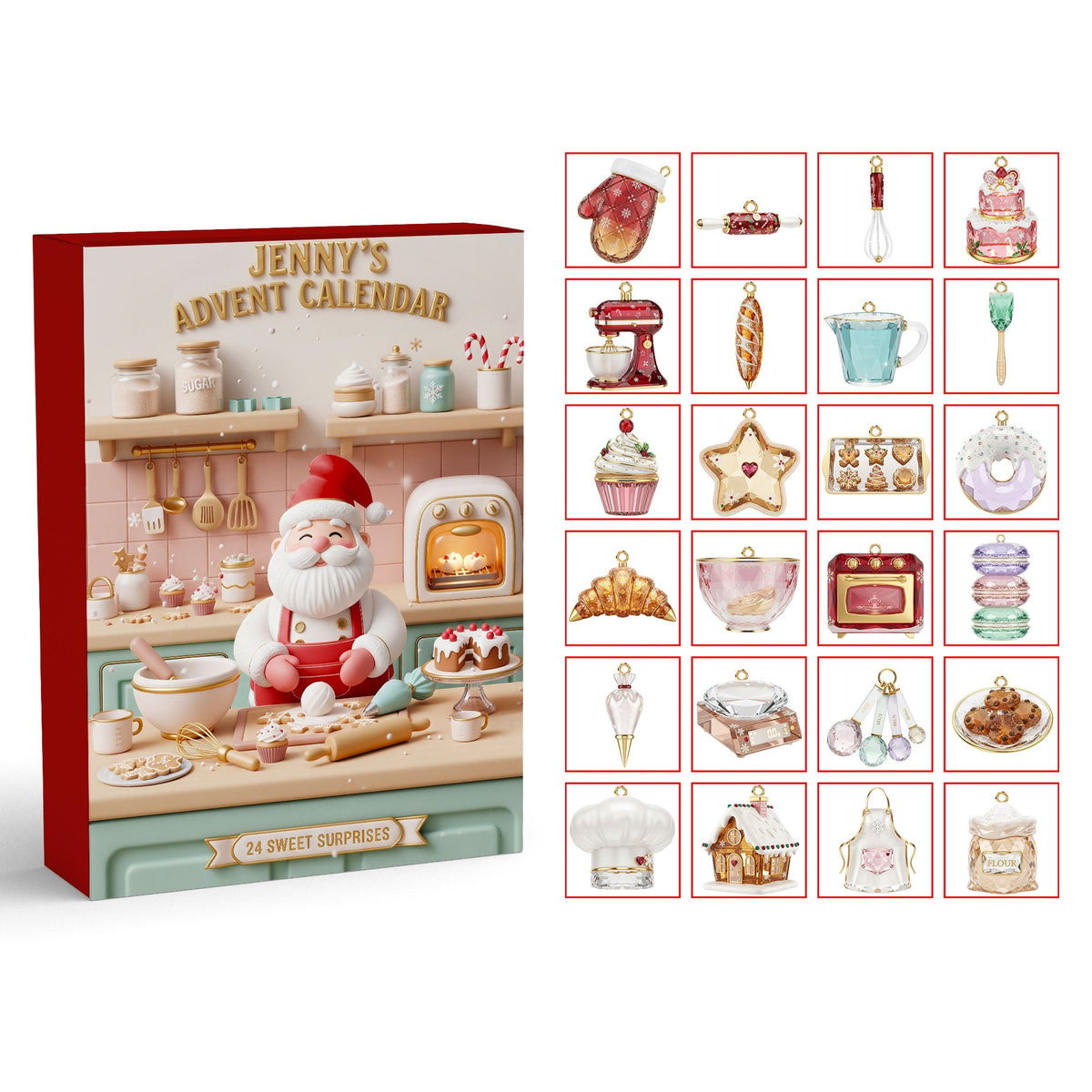 Christmas Baking Advent Calendar - Personalized Custom Acrylic Blind Box 03pgti141025