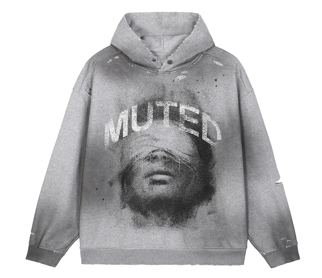 Muted Faded Distress Hoodie