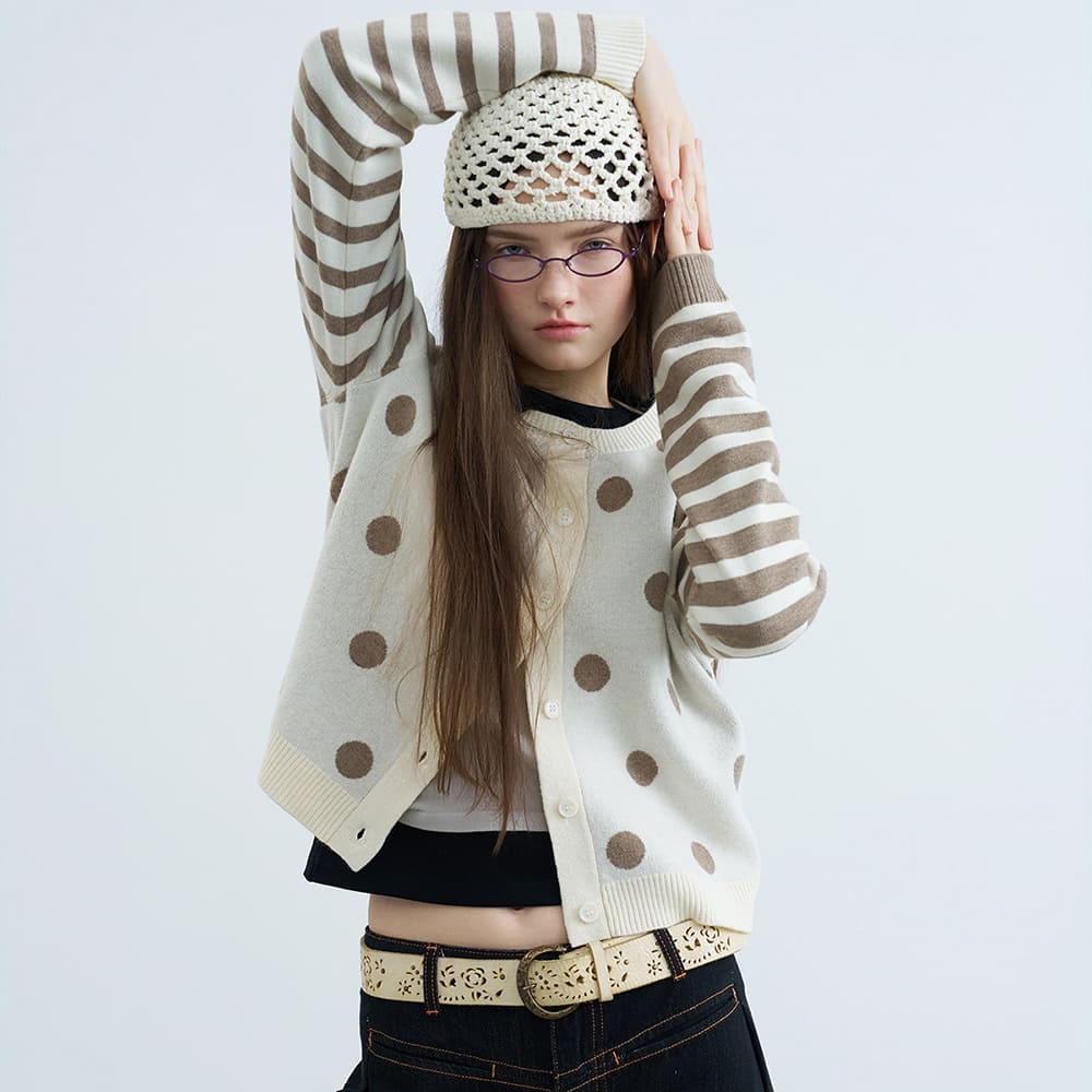 Gossip Team Polka Dot Cardigan