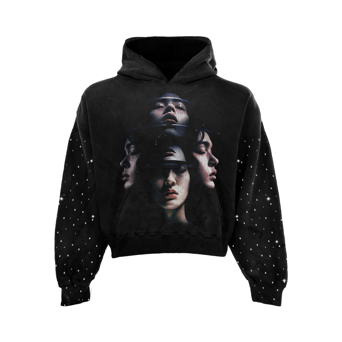 Minds Rhinestone Hoodie