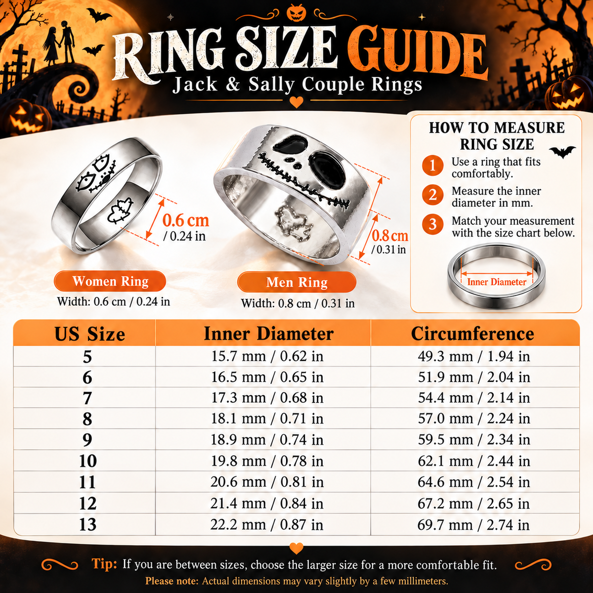 The Nightmare Couple Rings Set