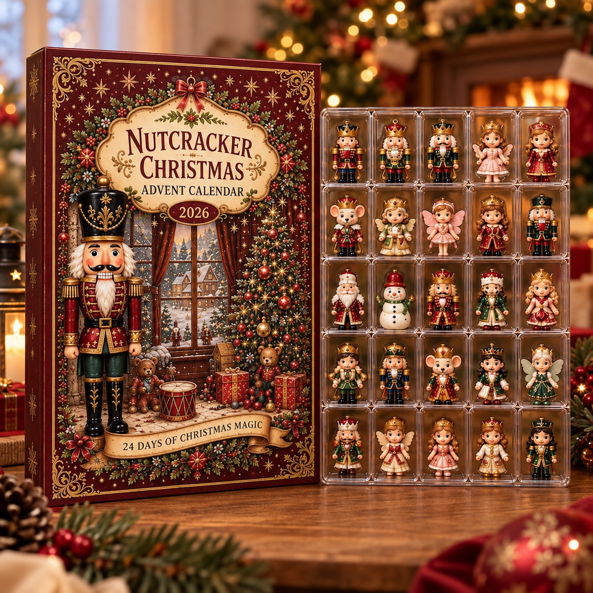 Nutcracker Christmas Advent Calendar, 24 Day Countdown, Holiday Countdown Gift, Winter Decor, Family Activity, Gift 2026, Holiday Magic