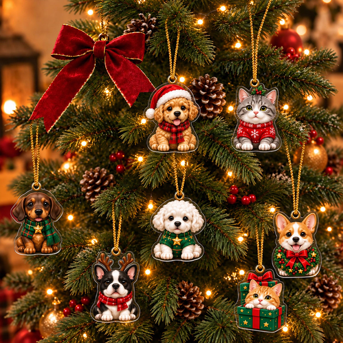 Personalized Pet Advent Calendar, Christmas Dog Cat Countdown Box, 24 Pet Surprise Charms, Custom Pet Photo Advent Calendar, Christmas Gift