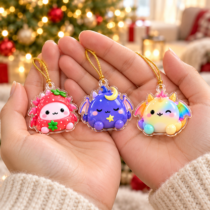 Cutie Mochi Dragon Advent Calendar 2026 - 24-Day Countdown, Acrylic Charms, Funny Gift For Kid