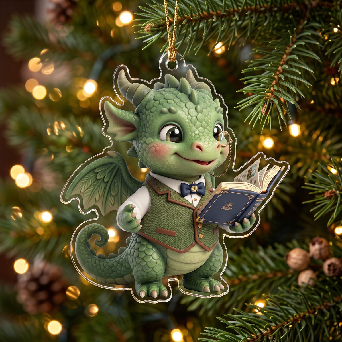 Dragon Dragon Library Advent Calendar 2026, 24 2D Dragon Charms Blind Box, Dragon Lovers Gift, 24 Day Reading Countdown For Book Lover