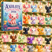 Axolotl Collection Advent Calendar 2026 - 24-Day Festive Countdown, Acrylic Charms Blind Box - Gift For Axolotl Lovers