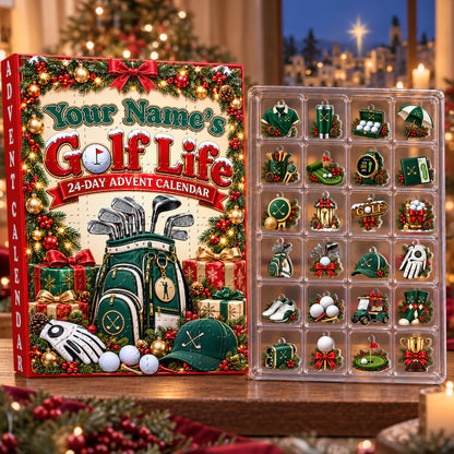 Golf Life Christmas Advent Calendar Gifts For Golfer, Golf Lovers - Personalized Christmas Advent Calendar