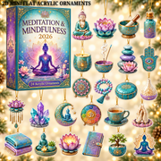 Meditation & Mindfulness Advent Calendar 2026 - 24-Day Festive Countdown, Acrylic Charms Blind Box - Gift For Yoga Lovers