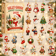 Silly Goose Christmas Advent Calendar 2026 - 24-Day Festive Countdown, Acrylic Charms Blind Box - Gift For Family & Friends
