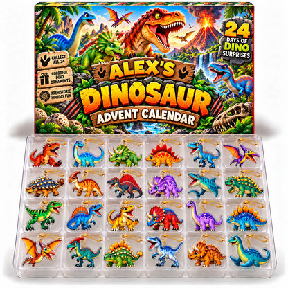24 Days of Dino-Mite Christmas - Personalized Christmas Advent Calendar