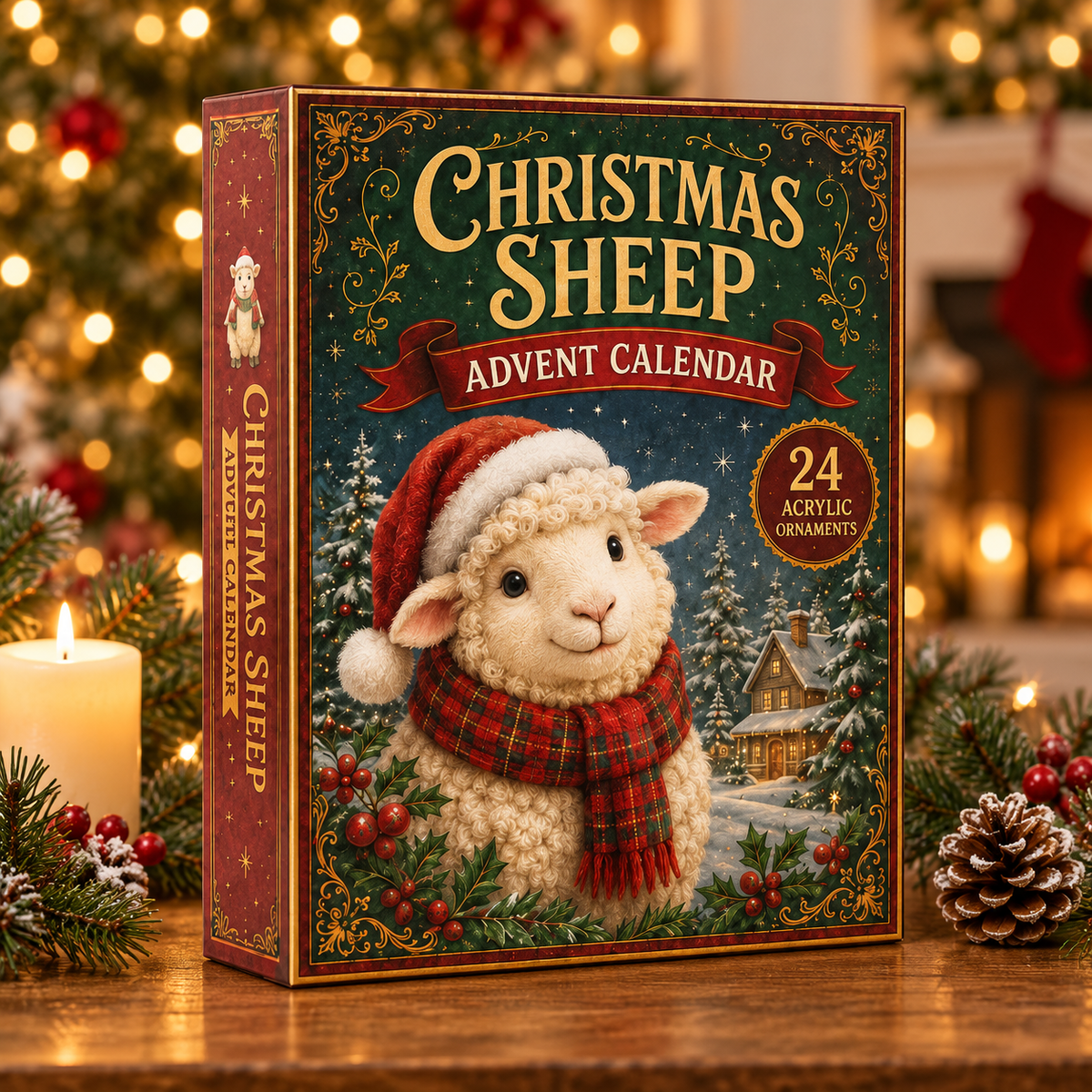 Christmas Sheep Holiday Advent Calendar 2026 - 24-Day Festive Countdown, Acrylic Charms Blind Box - Gift For Sheep Lovers