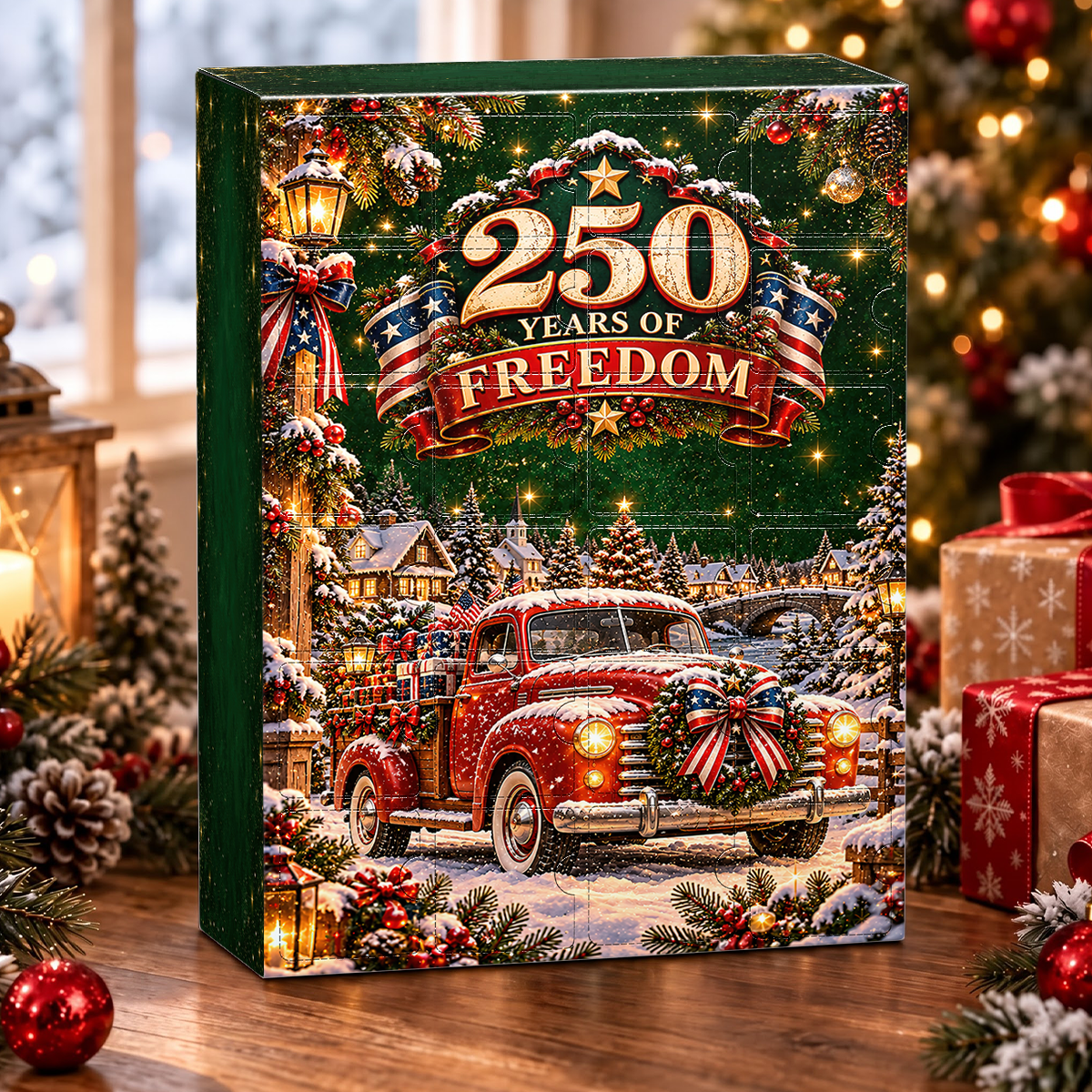 250 Truck Christmas Advent Calendar 2026 - 24 Day Spirits Countdown, Acrylic Charms Blind Box - Gift For Family