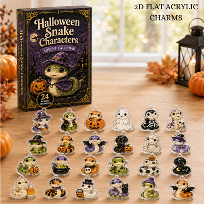 Spooky Snake Advent Calendar 2026 - 24-Day Festive Countdown, Acrylic Charms Blind Box - Gift For Snake Lovers