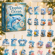Dolphin Ocean Advent Calendar 2026 - 24-Day Festive Countdown, Acrylic Charms Blind Box - Gift For Ocean Lovers