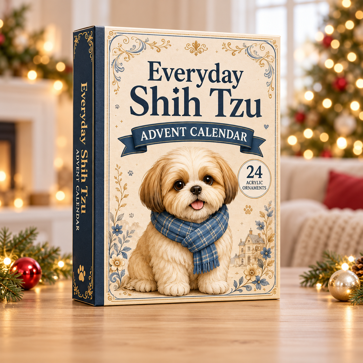 Everyday Shih Tzu Advent Calendar 2026 - 24-Day Festive Countdown, Acrylic Charms Blind Box - Gift For Shih Tzu Lovers