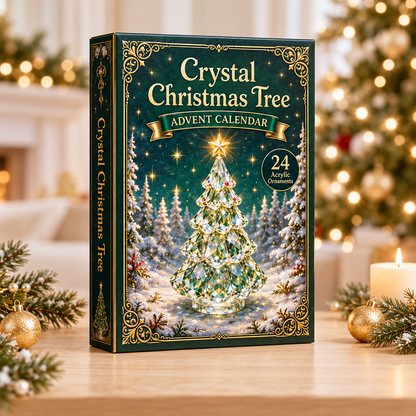 Crystal Effect Christmas Tree Advent Calendar 2026 - 24-Day Festive Countdown, Acrylic Charms Blind Box - Gift For Christmas