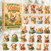 Everyday Corgi Advent Calendar 2026 - 24-Day Festive Countdown, Blind Box - Gift For Corgi Lovers