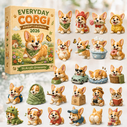 Everyday Corgi Advent Calendar 2026 - 24-Day Festive Countdown, Blind Box - Gift For Corgi Lovers
