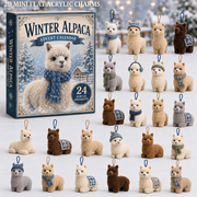 Winter Alpaca Advent Calendar 2026 - 24-Day Festive Countdown, Acrylic Charms Blind Box - Gift For Farm Lovers